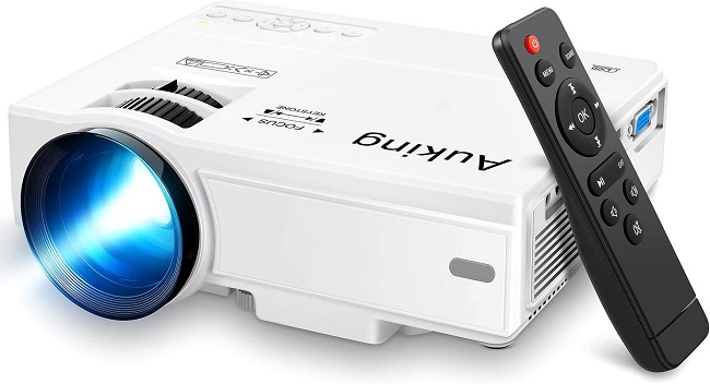 AuKing 2022 Upgraded Mini Projector