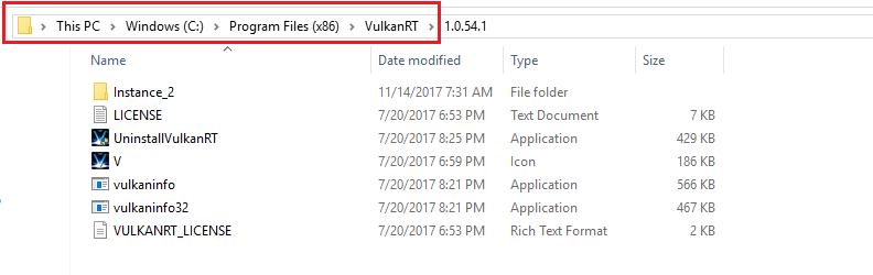 Vulkan Run Time Libraries 1.0 3.1